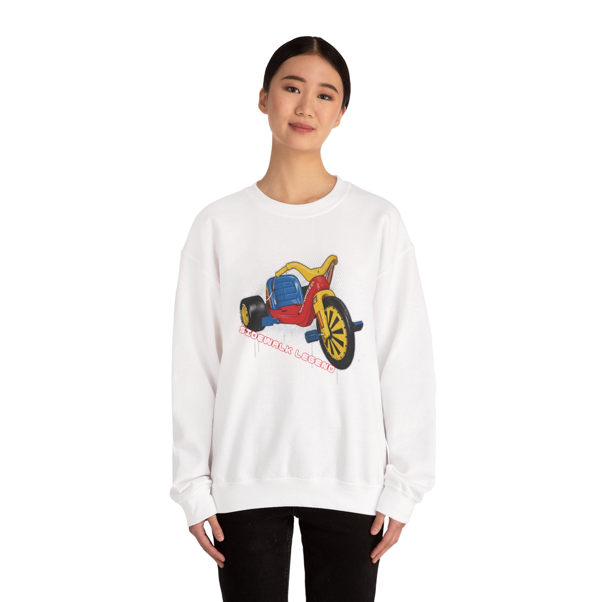 Big Wheel Tricycle Illustration Sweatshirt | Retro 80s Kid Certified