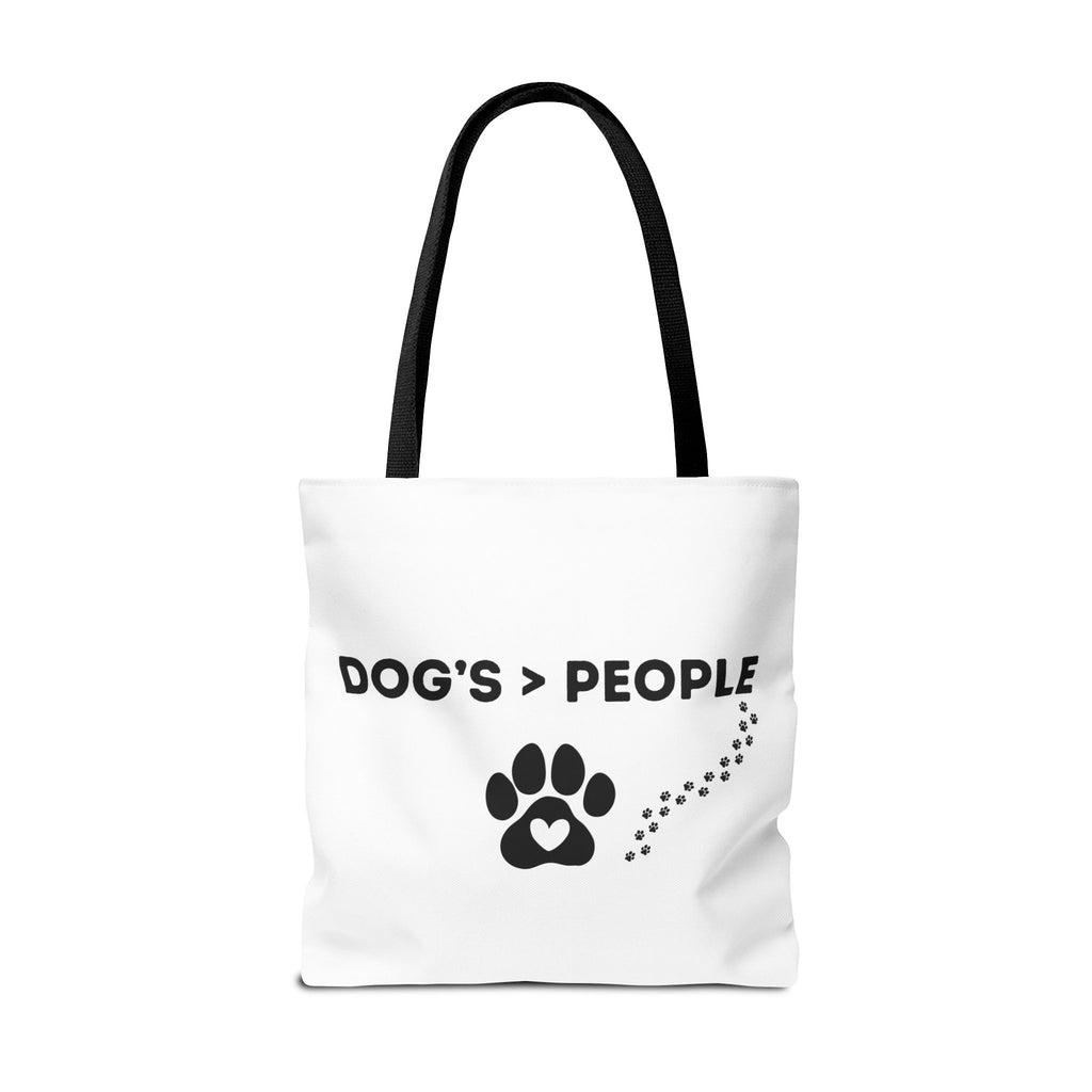 DOG'S > PEOPLE Tote Bag | Dog Paw Heart Design