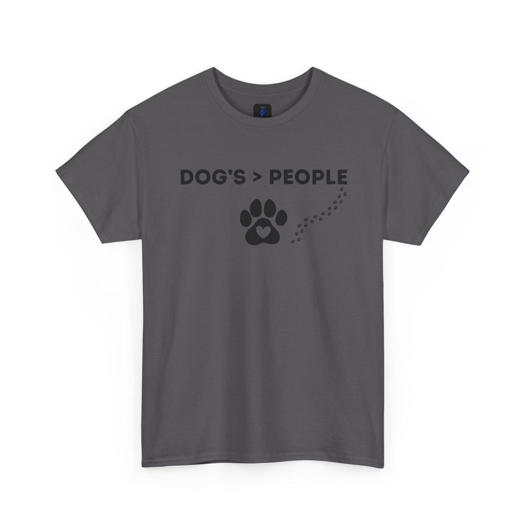 DOGS > PEOPLE TShirt | Paw Print Graphic Tee Dog Lover Shirt