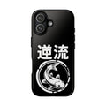 Koi '逆流' Tough Phone Case — Black Protective iPhone Cover - 80s Design