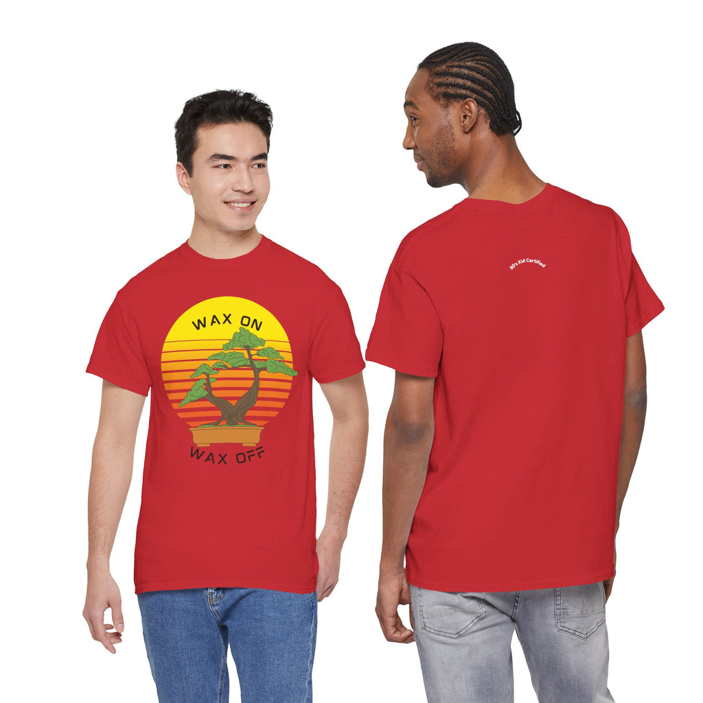 Wax On Wax Off Bonsai Tee — Retro Sunset Martial Arts T‑Shirt K-Kid Retro 80's