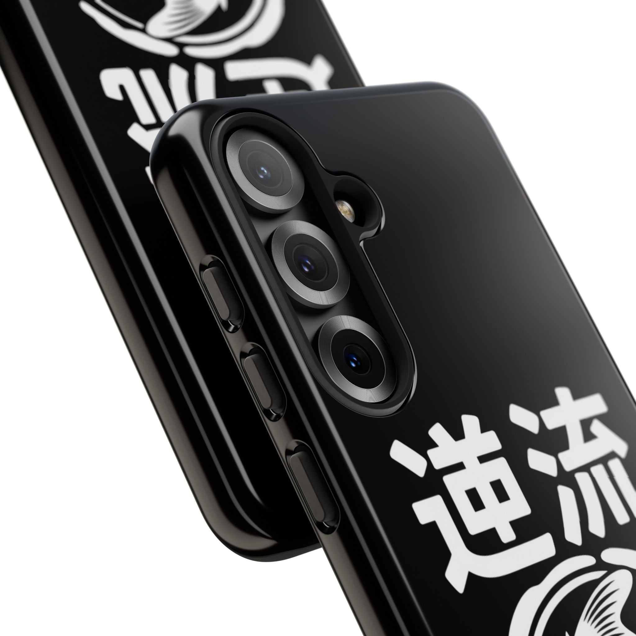 Koi '逆流' Tough Phone Case — Black Protective iPhone Cover - 80s Design