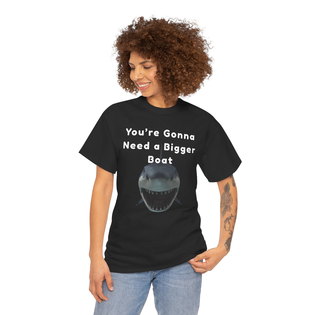 Shark Graphic Tee — "You're Gonna Need a Bigger Boat" Casual T-Shirt 80's Movie Qoutes