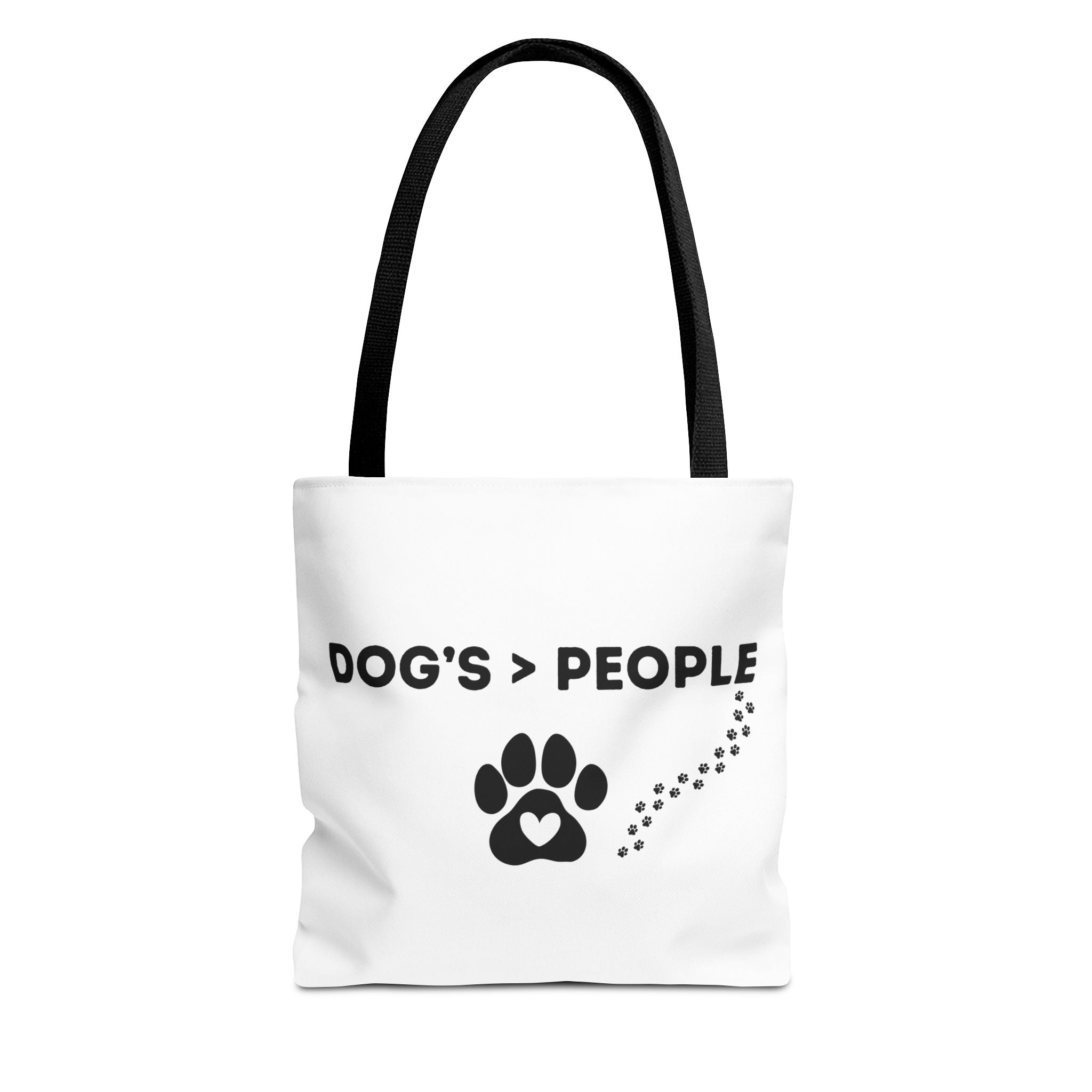 DOG'S > PEOPLE Tote Bag | Dog Paw Heart Design