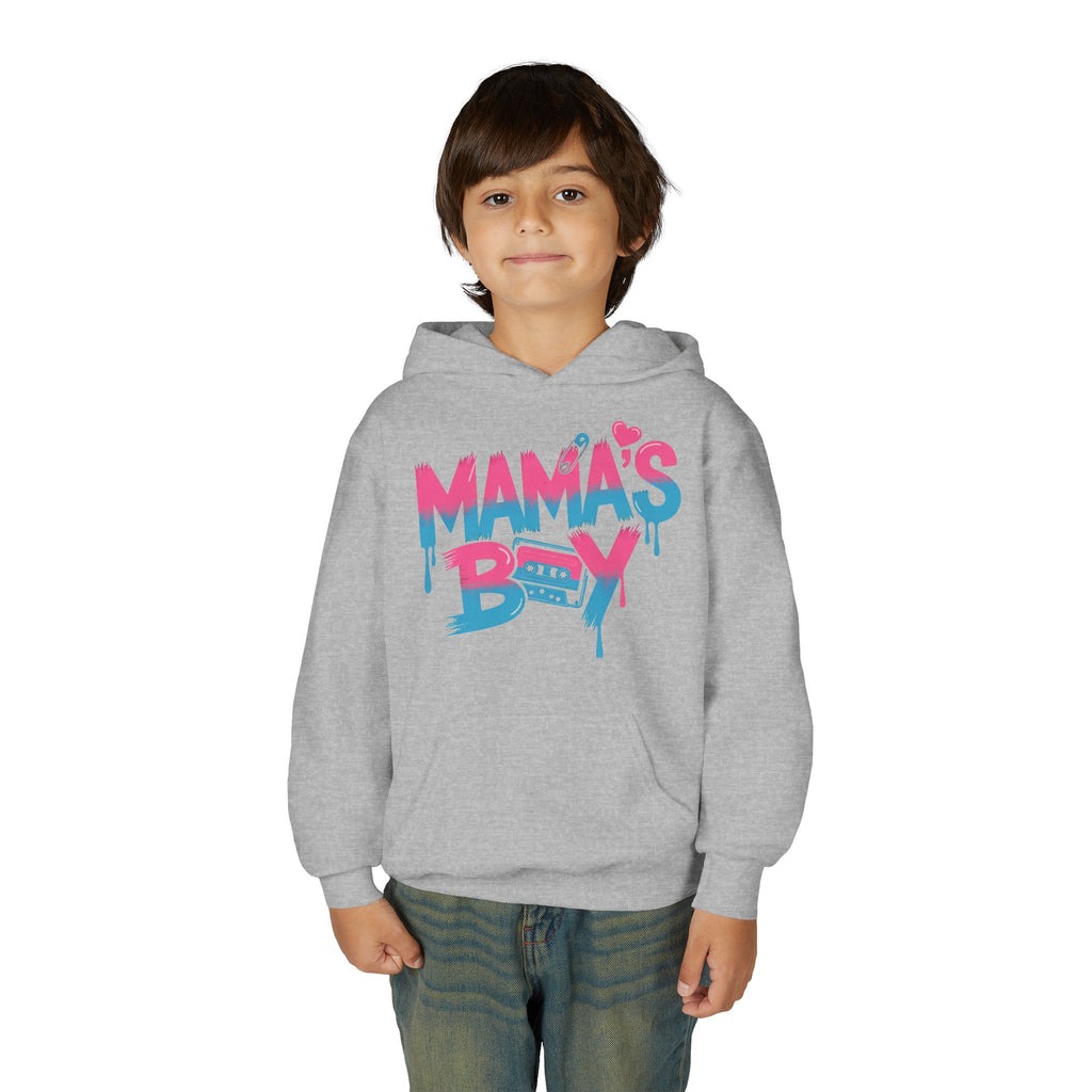 Youth Hoodie — "Mama's Boy" Colorful Drip Graphic Sweatshirt 80s Retro Style