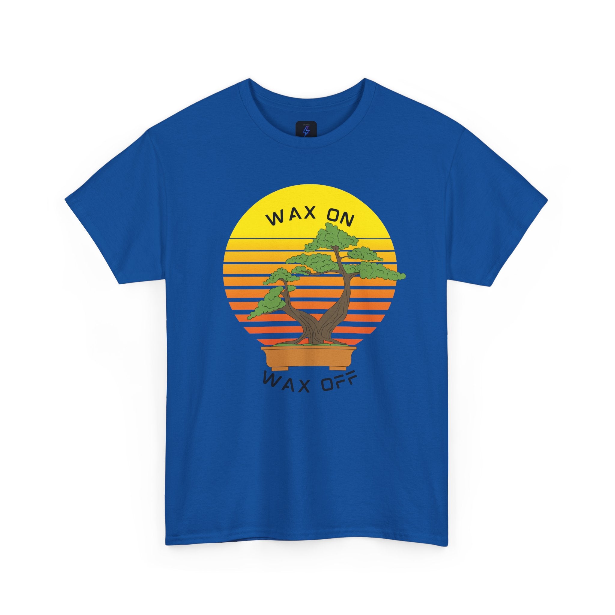 Wax On Wax Off Bonsai Tee — Retro Sunset Martial Arts T‑Shirt K-Kid Retro 80's