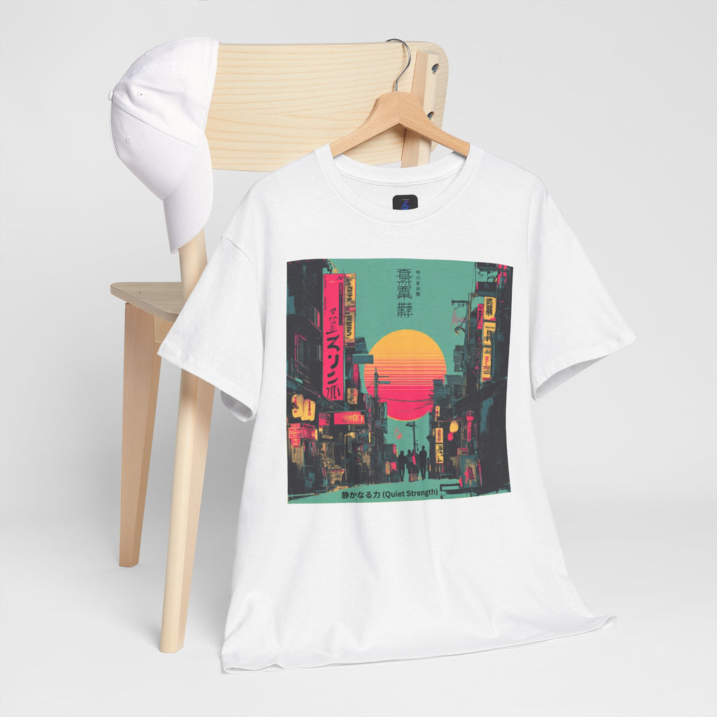 Quiet Strength Ukiyo-e T-Shirt — 静かなる力 (Ukiyo-e Style, 80s Remix)
