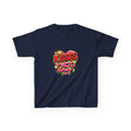 Kids T-Shirt — "Kisses 25" Retro Valentine Heart Tee 80s Retro