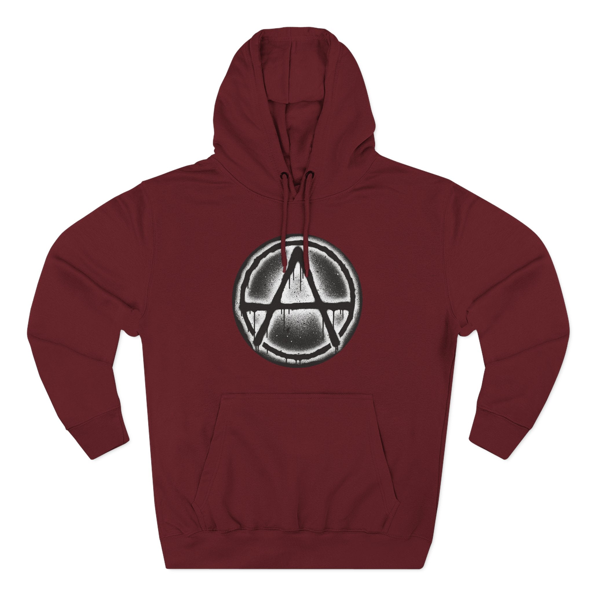 Anarchy Symbol Hoodie — Grunge Circle Anarchy Graphic Pullover 80's Fashion