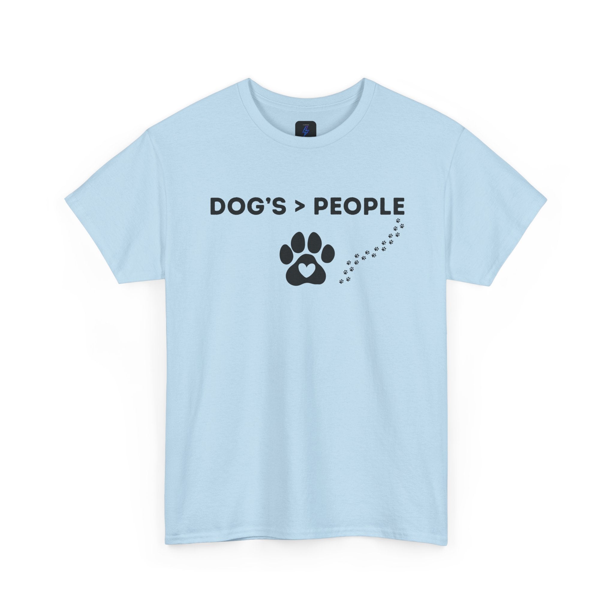 DOGS > PEOPLE TShirt | Paw Print Graphic Tee Dog Lover Shirt