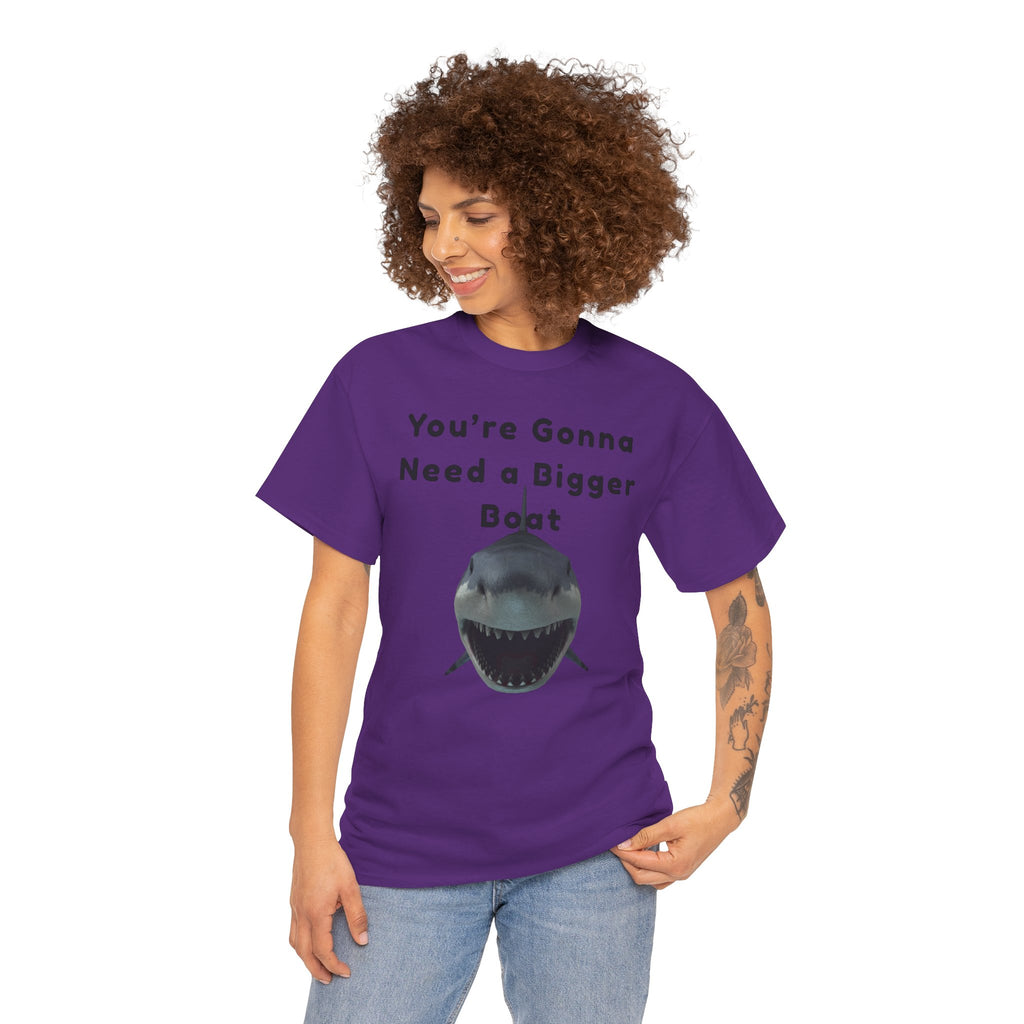 Shark Graphic Tee — "You're Gonna Need a Bigger Boat" Casual T-Shirt 80's Movie Qoutes
