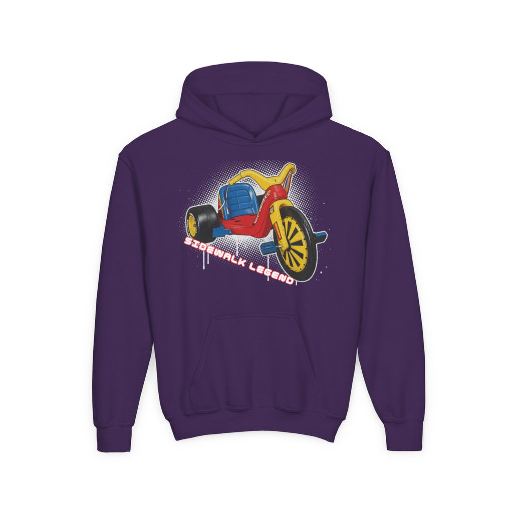 Kids Tricycle Graphic Hoodie — Retro Ride Design (Youth) 80s Fashion