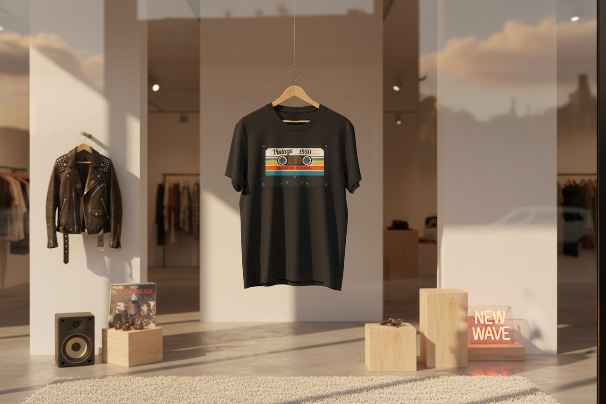 Vintage 1980 Cassette Tape T-Shirt