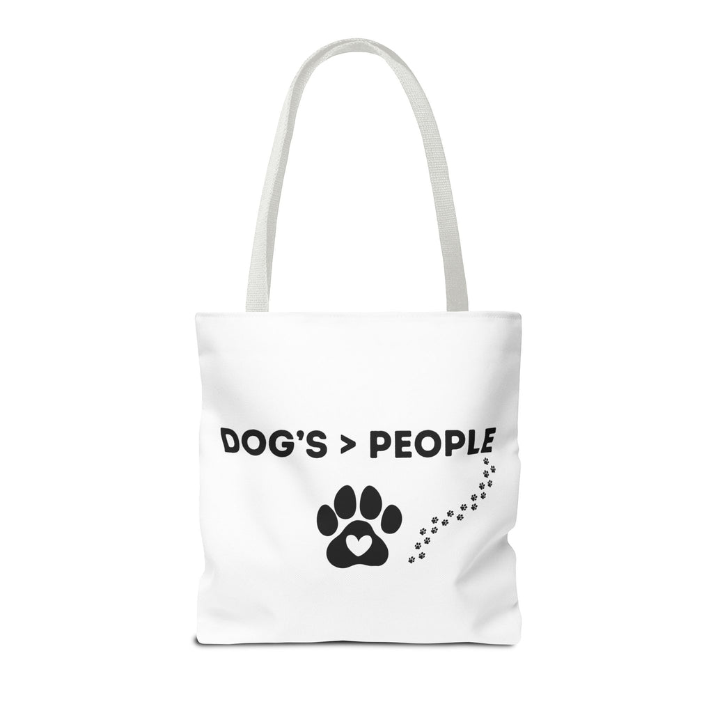 DOG'S > PEOPLE Tote Bag | Dog Paw Heart Design