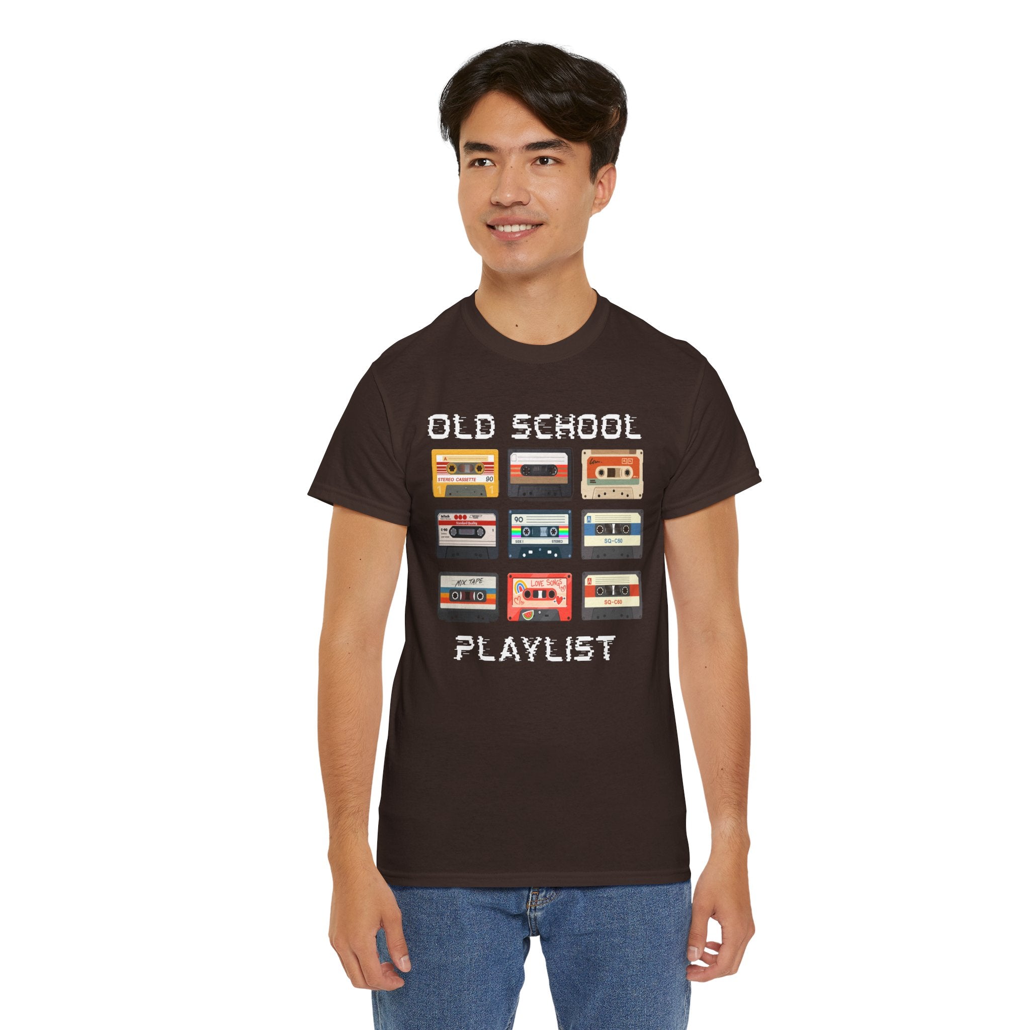 Old School Playlist T-Shirt — Retro 80s Cassette Tape Graphic Tee