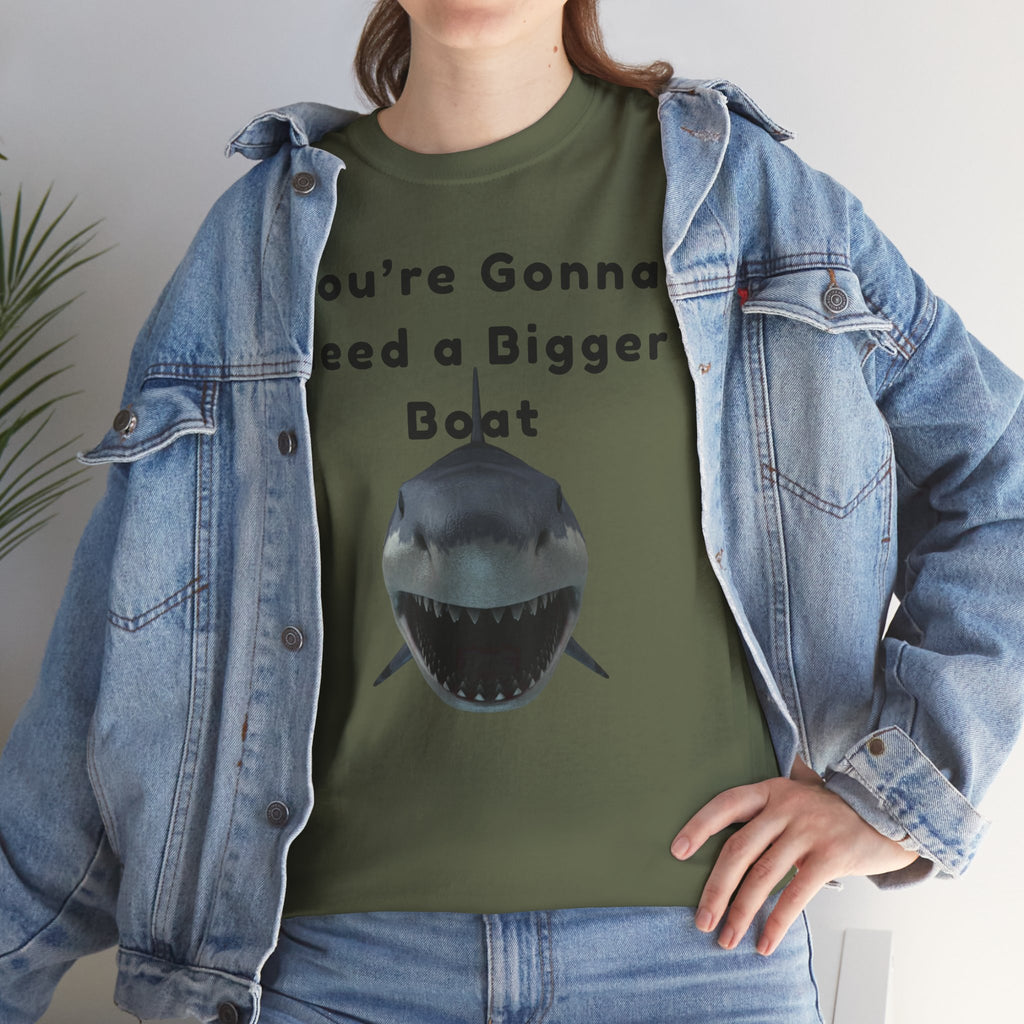 Shark Graphic Tee — "You're Gonna Need a Bigger Boat" Casual T-Shirt 80's Movie Qoutes