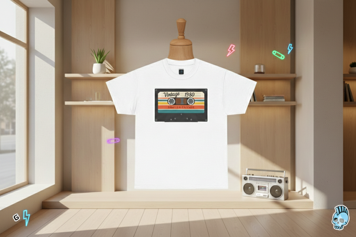 Vintage 1980 Cassette Tape T-Shirt
