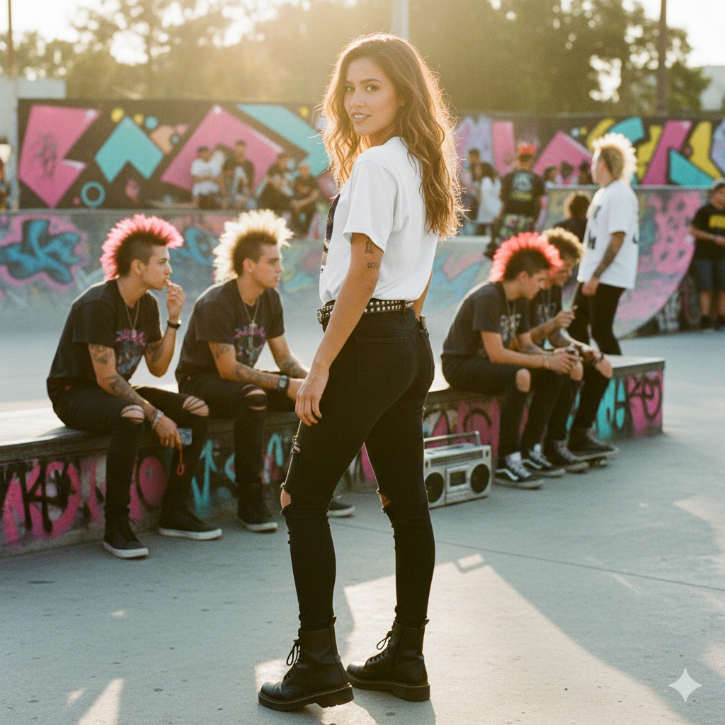 Let The Music Play Tee — Retro Roller Skates Graphic T‑Shirt