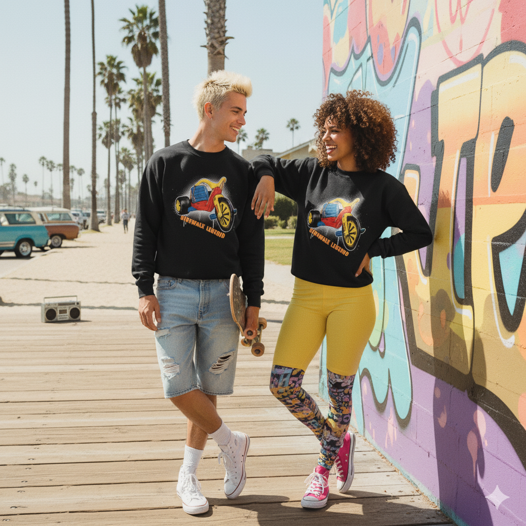 Big Wheel Tricycle Illustration Sweatshirt | Retro 80s Kid Certified