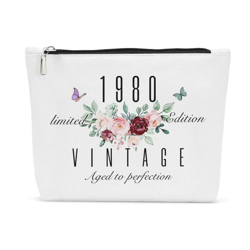 1980 Gifts for Women Gift Ideas for Sisters Friend Coworker Grandma Mom Boss Since 1980 Makeup Bag