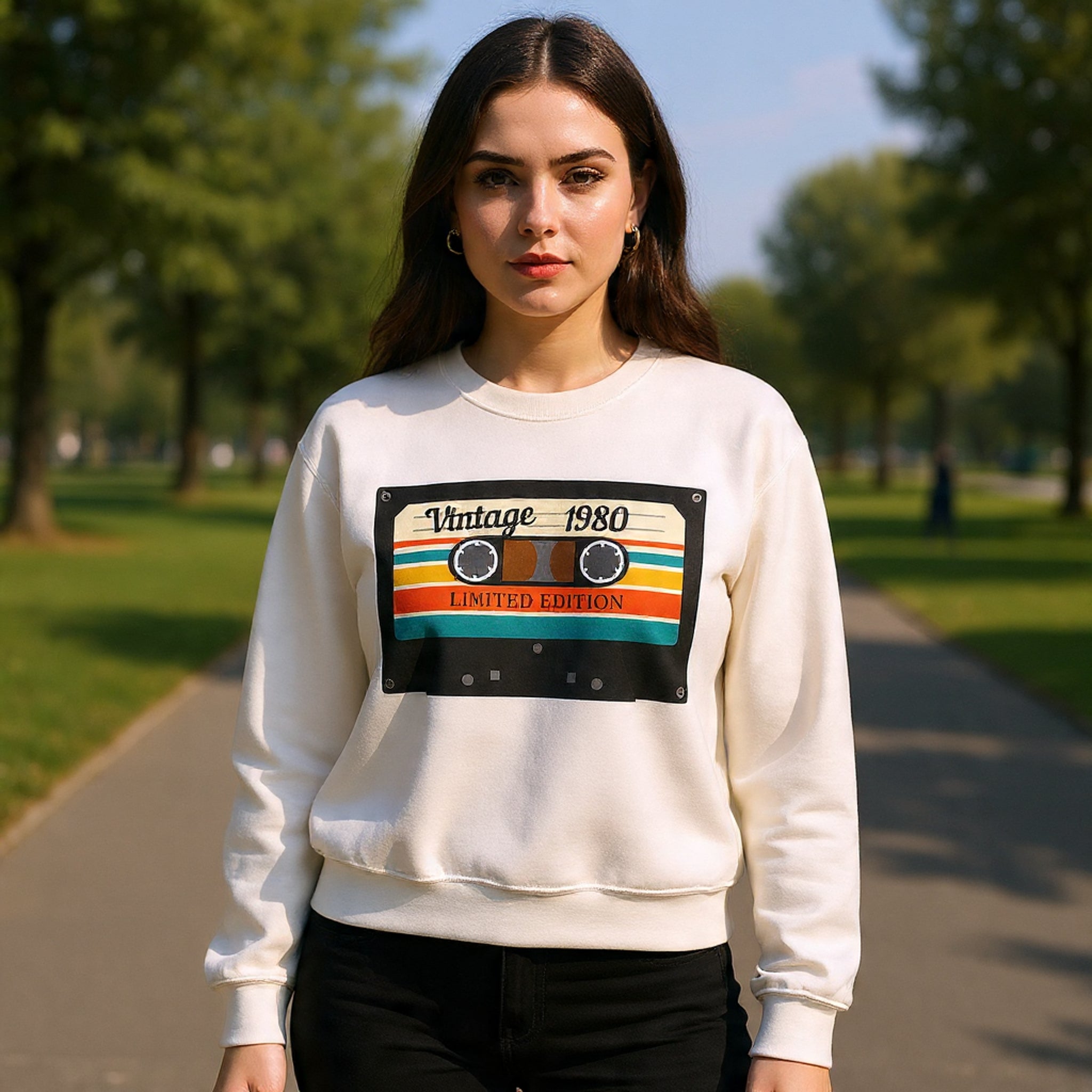Vintage 1980 Cassette Sweatshirt — Retro Limited Edition Crewneck